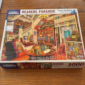 White Mountain Readers Paradise Puzzle - Colorful Library Scene